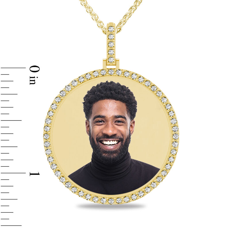 Lab Grown Diamond 1 1/4ctw Round Pendant in 10K Yellow Gold image number null